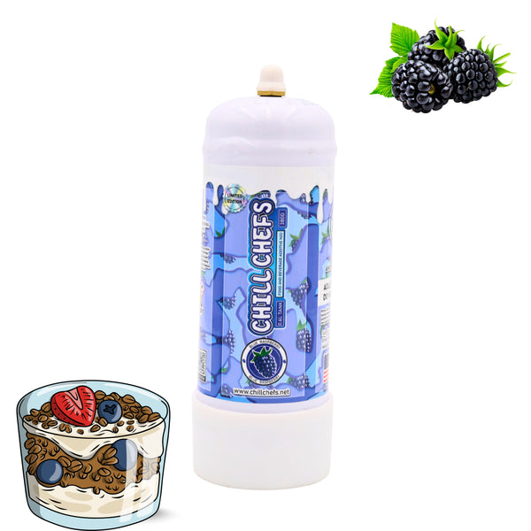 Whipped Cream Chargers, Professional Cream Charger Cartridges for Baking, Desserts, Whipped Cream Maker, Beverage Toppings | whipped cream maker | beverage and coffee topping (Blue Raspberry, 0.6L)