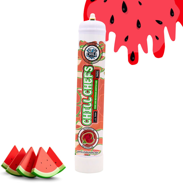 Whipped Cream Chargers, Professional Cream Charger Cartridges for Baking, Desserts, Whipped Cream Maker, Beverage Toppings | whipped cream maker | beverage and coffee topping (Watermelon Flavor 1.2L)