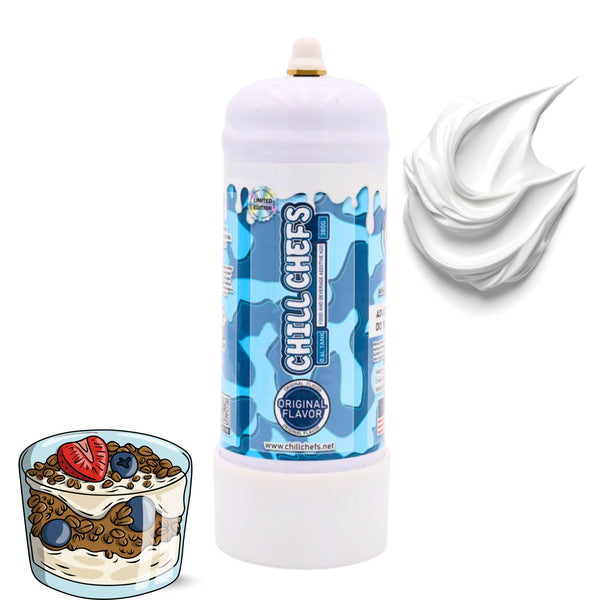 Whipped Cream Chargers, Professional Cream Charger Cartridges for Baking, Desserts, Whipped Cream Maker, Beverage Toppings | whipped cream maker | beverage and coffee topping (Original Flavor, 0.6L)