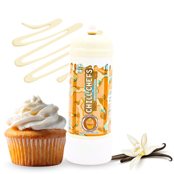 Whipped Cream Chargers, Professional Cream Charger Cartridges for Baking, Desserts, Whipped Cream Maker, Beverage Toppings | whipped cream maker | beverage and coffee topping (Vanilla Flavor 0.6L)