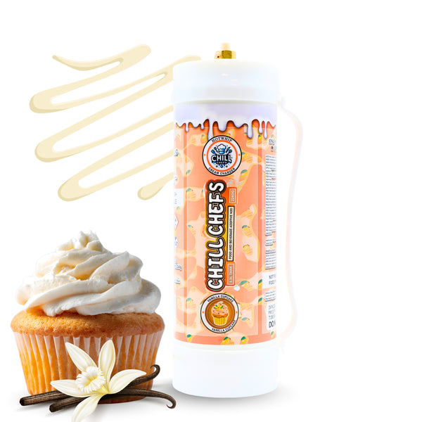 Whipped Cream Chargers, Professional Cream Charger Cartridges for Baking, Desserts, Whipped Cream Maker, Beverage Toppings | whipped cream maker | beverage and coffee topping (Vanillah Flavor 3.3L)
