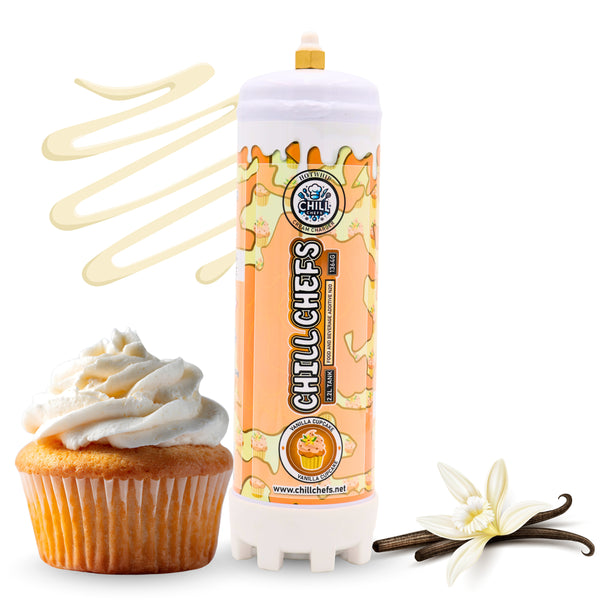 Whipped Cream Chargers, Professional Cream Charger Cartridges for Baking, Desserts, Whipped Cream Maker, Beverage Toppings | whipped cream maker | beverage and coffee topping (Vanilla, 2.2L)