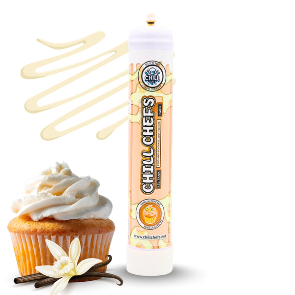 Whipped Cream Chargers, Professional Cream Charger Cartridges for Baking, Desserts, Whipped Cream Maker, Beverage Toppings | whipped cream maker | beverage and coffee topping (Vanilla Flavor 1.2L)