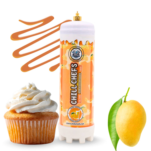 Whipped Cream Chargers, Professional Cream Charger Cartridges for Baking, Desserts, Whipped Cream Maker, Beverage Toppings | whipped cream maker | beverage and coffee topping (Mango, 2.2L)