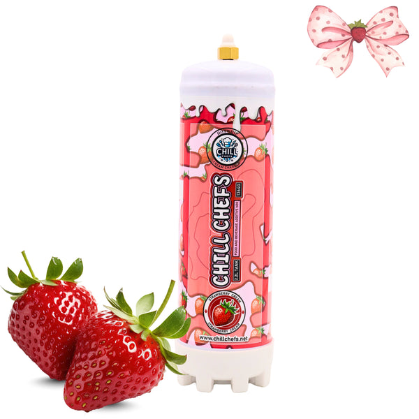 Whipped Cream Chargers, Professional Cream Charger Cartridges for Baking, Desserts, Whipped Cream Maker, Beverage Toppings | whipped cream maker | beverage and coffee topping (Strawberry, 2.2L)