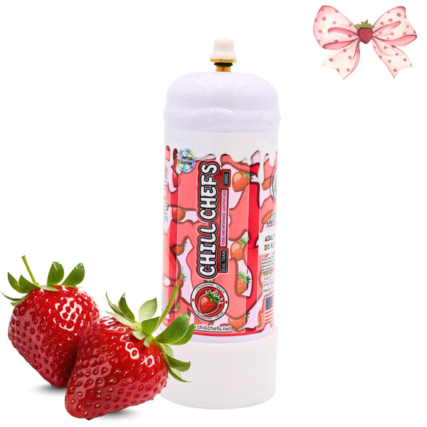 Whipped Cream Chargers, Professional Cream Charger Cartridges for Baking, Desserts, Whipped Cream Maker, Beverage Toppings | whipped cream maker | beverage and coffee topping (Strawberry, 0.6L)